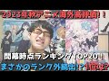 【2023年秋アニメ】「海外評価」開幕時点ランキングTOP20【MyAnimeList(マイアニメリスト)さん参照(スコア順・メンバー数・投票数も合わせて紹介)】【まさかのランク外続出!?1位は?】