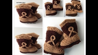 Pattern - Crochet Baby Cowboy Booties Pattern - Cowboy Baby Booties - Crochet Pattern - Instant Download https://www.etsy.com/