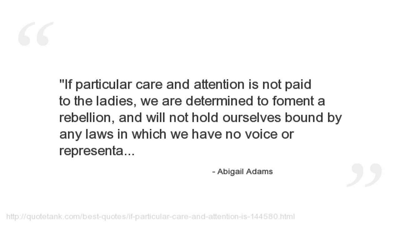 Abigail Adams Quotes - YouTube