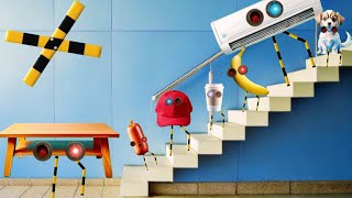 階段で踏切2　Railroadcrossing Keretaapi Fumikiri 踏切アニメ　Music Fumikiri Levelcrossing カンカン