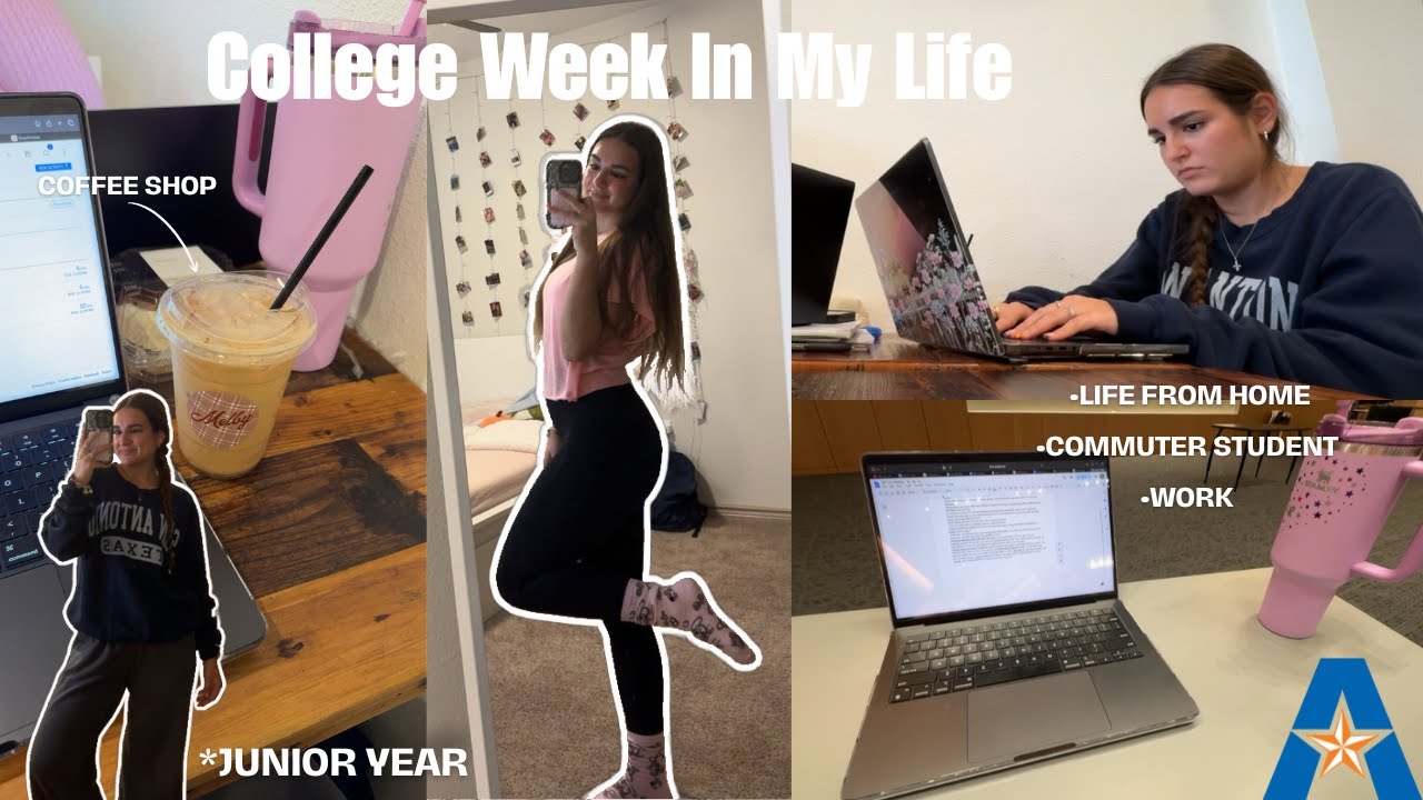 College week in my life at UTA! | commuter student life, working from home, etc.