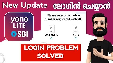 How to Solve Yono lite SBI Login Error | Sim service not available | Malayalam @all4goodofficial