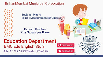 II Std 3 II Mathematics II Measurement Of Objects II