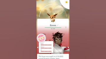 Hundo Eevee caught in wild #Pokemon go