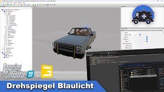 How to install a blue light rotating mirror in FS22 | Tutorial | German