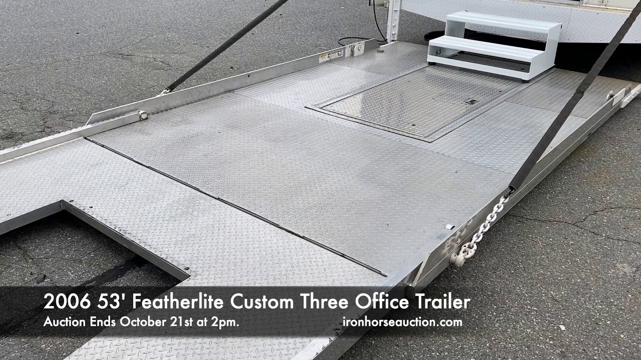 2006 53 ft Featherlite Custom Three Office Hauler Trailer with Restroom