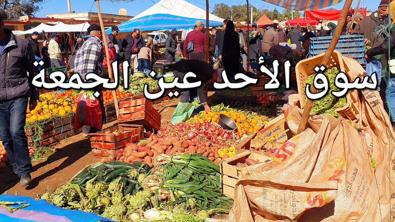 أثمنة الدجاج البلدي والخضر واللحوم سوق عين الجمعة اليوم