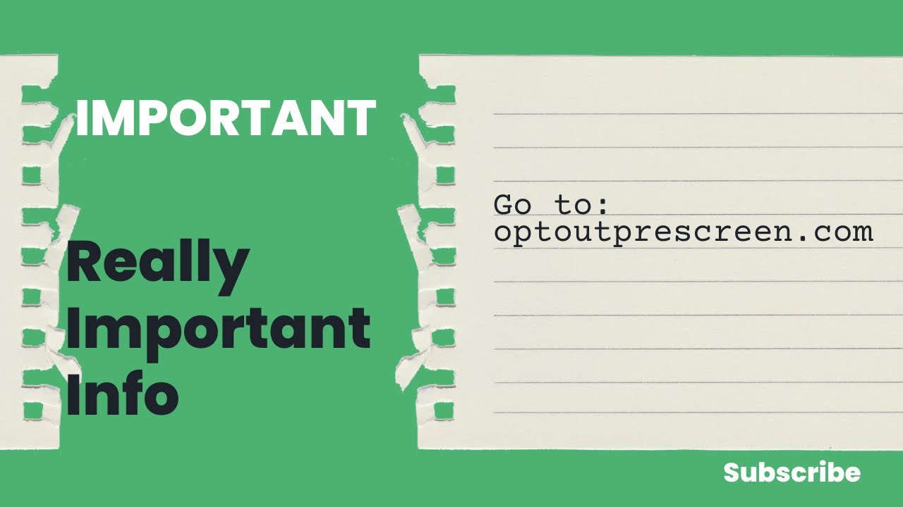 Optoutprescreen.com makes all the difference! - YouTube