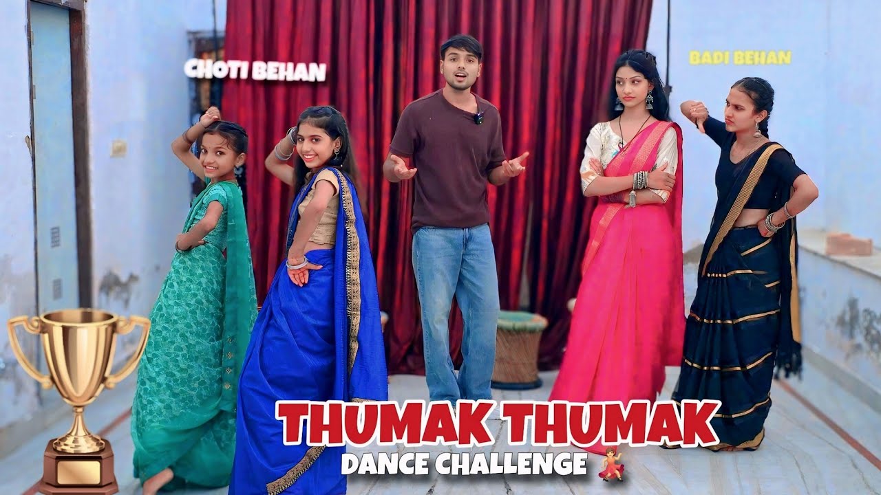 Thumak Thumak Jandi Hai Mahiye De Naal Dance Challenge 💃 choti behan vs badi behan COMPETITION 