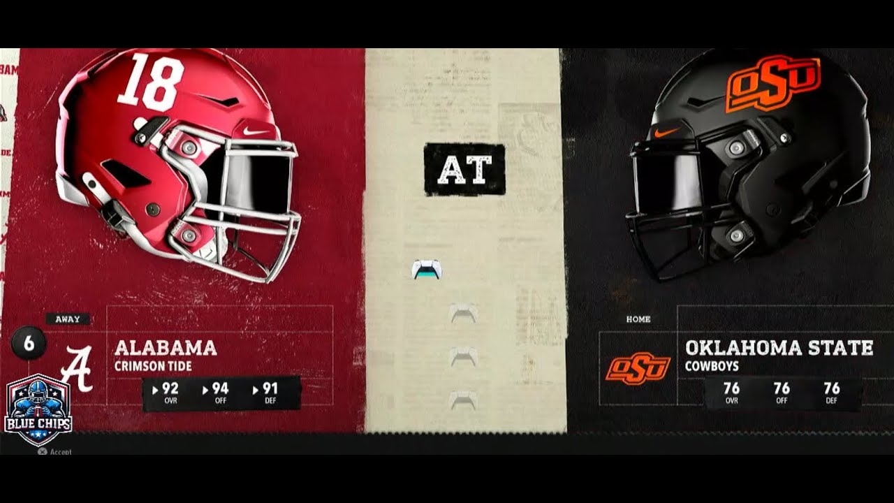 NCAA: Blue Chips: 2029 W3: #6 Alabama @ Oklahoma State (cpu)