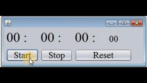 stopwatch GUI app in java by using netbeans