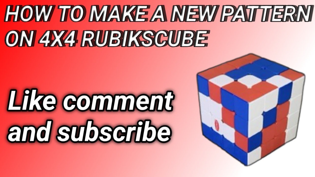 How to make a New pattern in 4x4 rubikscube | Mr.MohitGahlot | Like ...