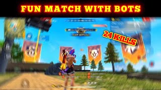 FUN MATCH WITH BOTS ☠️🍷| 24 kills 🔥| #birdtrend #freefire #toxicgaming #solovsduo 