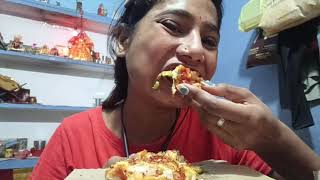 Uncut Video Desi Style Eating Mukbang Video Y Pizza Extra Cheesy Kya Hua Laast Me