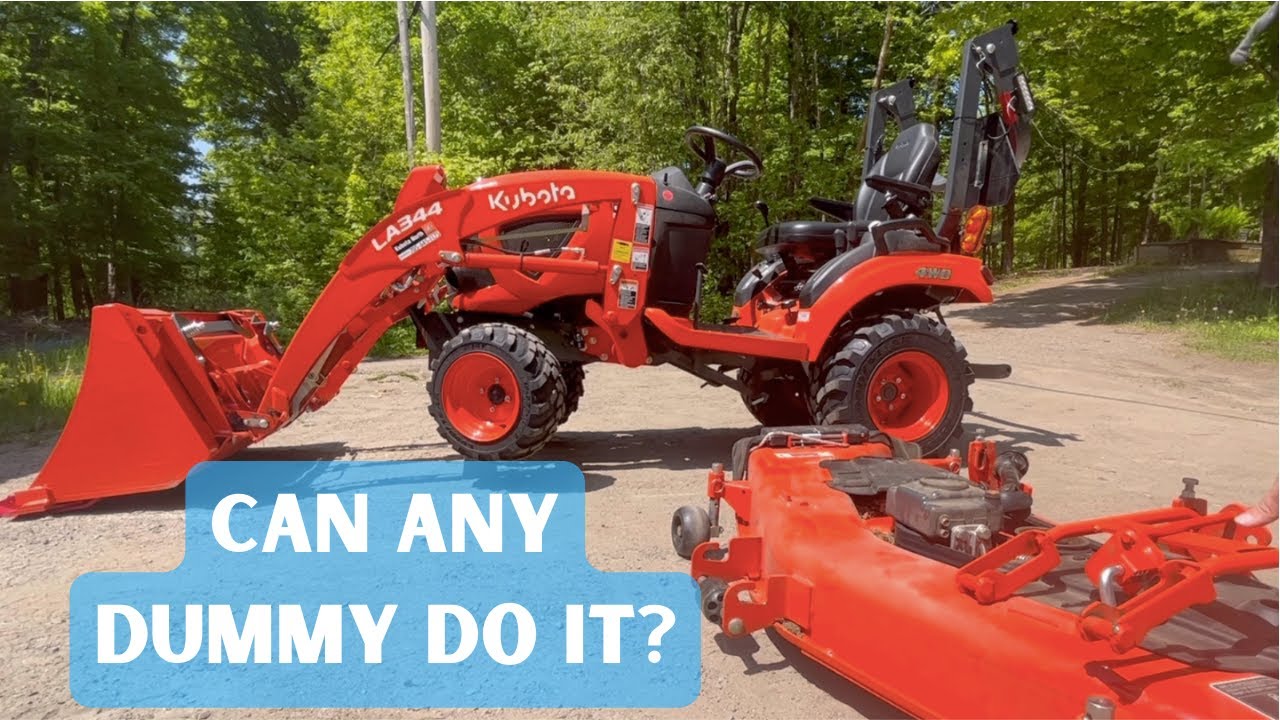 Can any dummy put a mowing deck on a bx2380? YouTube