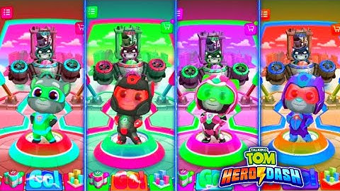 Talking Tom Hero Dash - 4 Super Hero Tom Saving Angela & Colour Grading Classic Running Gameplay