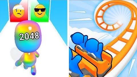 Runner Coaster vs Man Run 2048 🎯(Satisfaction game, Mobile Game,  Tranding game) 💯🎮
