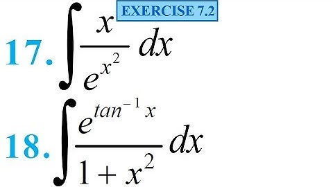 Integrals Exercise 7.2 Q 17-18 NCERT Class XII | IIT JEE