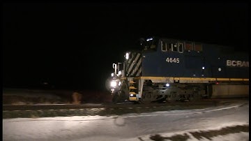 CN Train Spotting HD: **Video 2700** | BCOL 4645 & CN 5535 Leads CN M301 At Wabamun AB 8/15 2/2/16