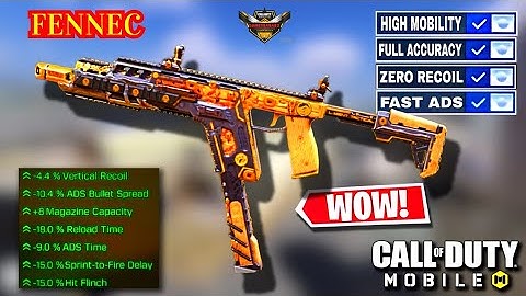 Best FENNEC Gunsmith For COD Mobile // Fast ADS +No RECOIL // Call Of Duty: Mobile #codm
