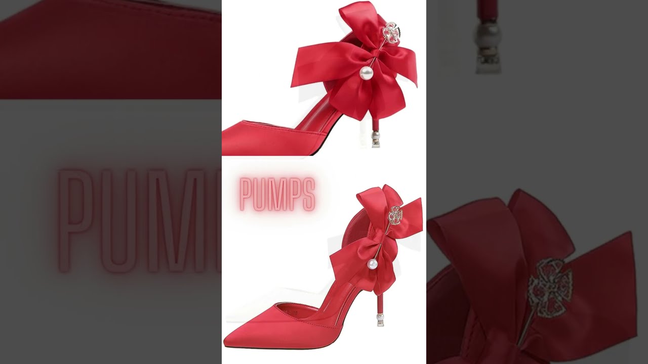 Women S Pump Shoe With Satin Bow In Several Different Colors Short