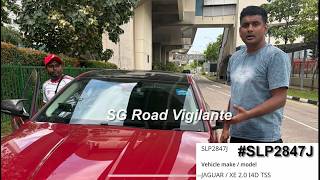 7may2026  phv #SLP2847J jaguar xe  rear ended camcar , refused to exchnage particulars and drove off