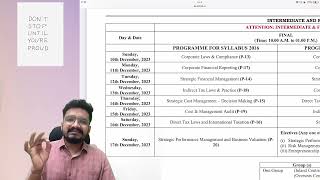 Important announcement for CMA Inter Dec 23 Exam   Exam Schedule released by ICMAI