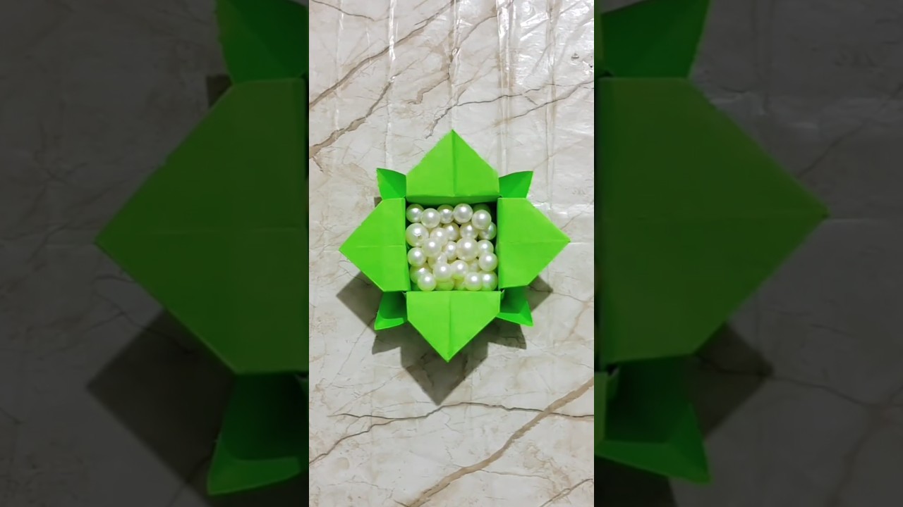 DIY Origami Storage Box |#papercraft #ytshorts #magicalcraftswithkhushi