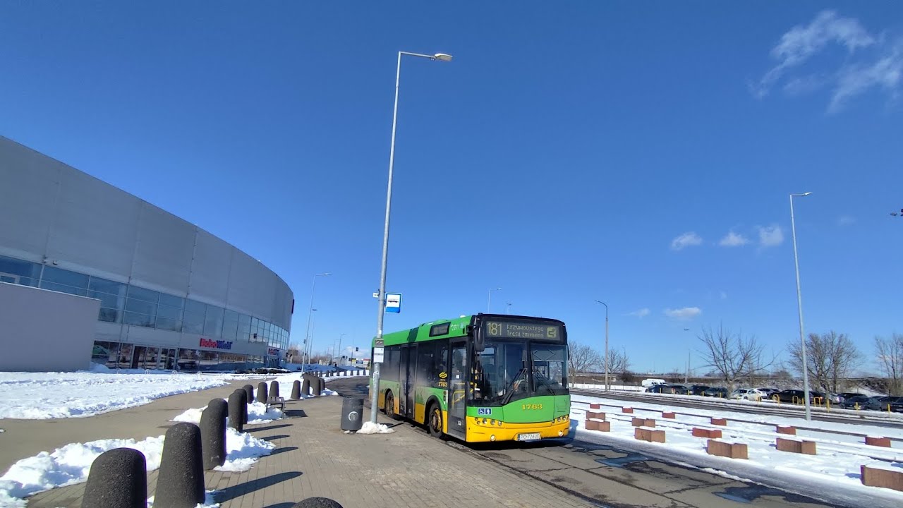 MPK Poznań | Linia 181 | Solaris Urbino 8,6 III Alpino #1763 | Kierunek Krzywoustego