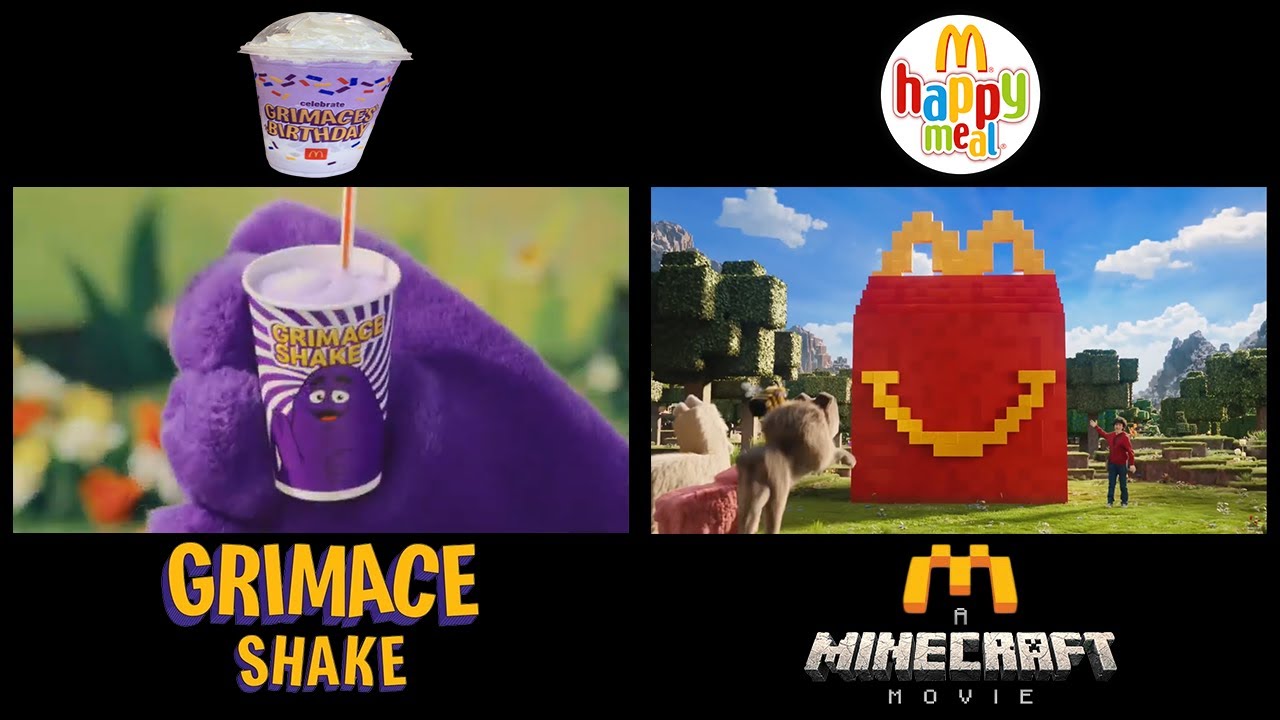 Grimace Shake グリマスシェイク VS McDonald's x Minecraft Happy