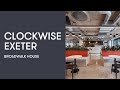 Situated in the middle of the city near the Cathedral Green, Clockwise Exeter at Broadwalk House is a bright and airy building with podcast rooms, private phone booths and carefully designed spaces for different working patterns.