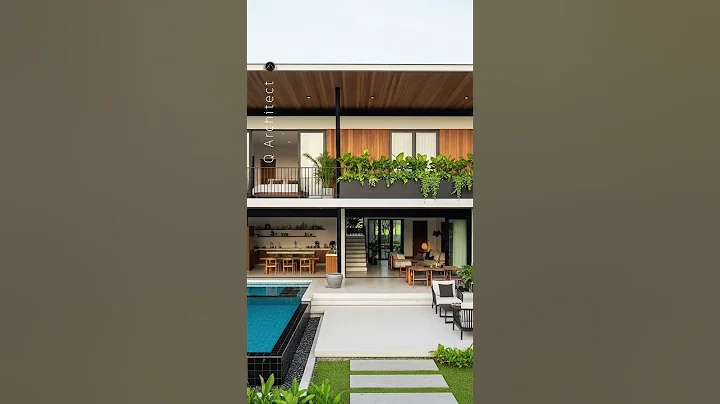 Modern Tropical Retreat House with Swimming Pool #tropicalarchitecture