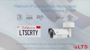 Platinum Network IP License Plate Recognition Camera, 2.1MP