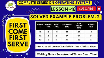 First Come First Serve - FCFS Scheduling | FCFS in OS (Solved Example 2)