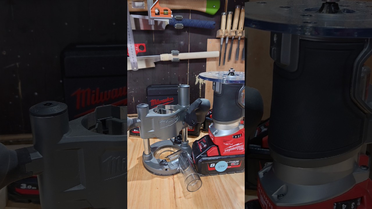 Milwaukee M18 FTR8 Router,the Heavy Duty Red & Black, feeling of strength & durability.