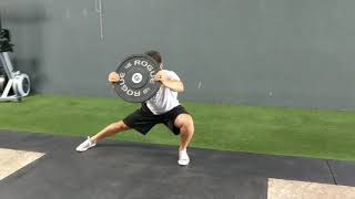 Lateral Lunge with Plate Reach