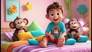 Cheeky Monkeys Say Goodnight 🌙🐒 | Fun Bedtime Song for Kids | Soothing Nursery Rhyme screenshot 5
