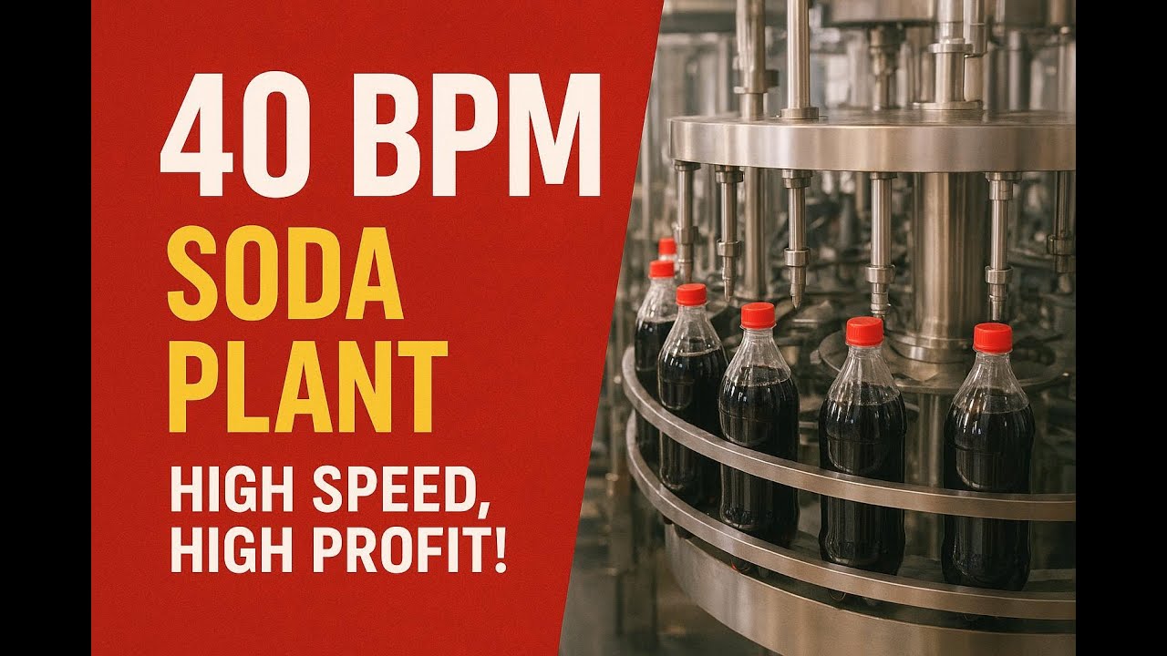 40 BPM Carbonated Soft Drink Plant - Soda Bottling Plant - #sodabottlingplant #soda #business