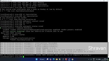 How to automate log rotation script using crontab