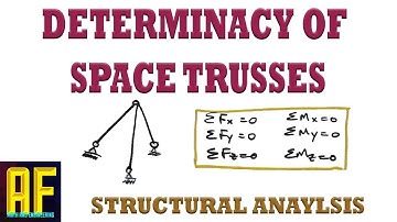 Static Determinacy, Indeterminacy and Stability of a Space Truss (3D) - Explanation and Example