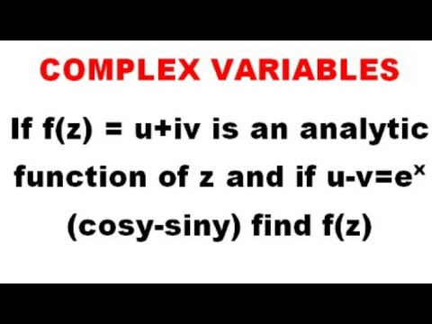@btechmathshub7050If u-v=e^x(cosy-siny) find