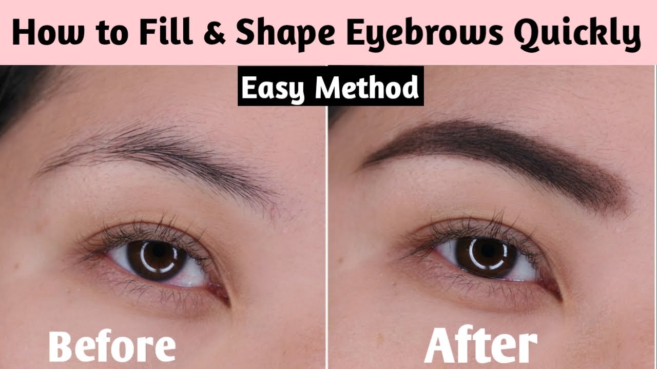 Easy Eyebrow Tutorial For Beginners How To Fill Thin Eyebrows How To