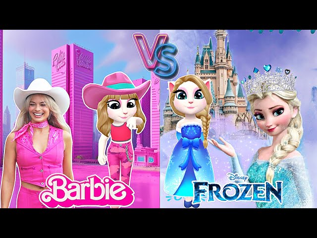 Barbie Vs Frozen Of Elsa Vs My Talking Angela 2 Makeover 😍/ Level