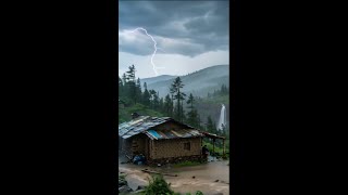 Rain Falling in Forest with Thunder Echoes - perfect background noise for working and reading