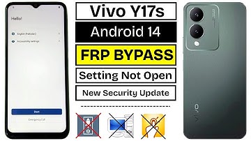 ViVo Y17s Android 14 Frp Bypass Google Account Lock Unlock Without Pc - Fix Settings Not Open 2025