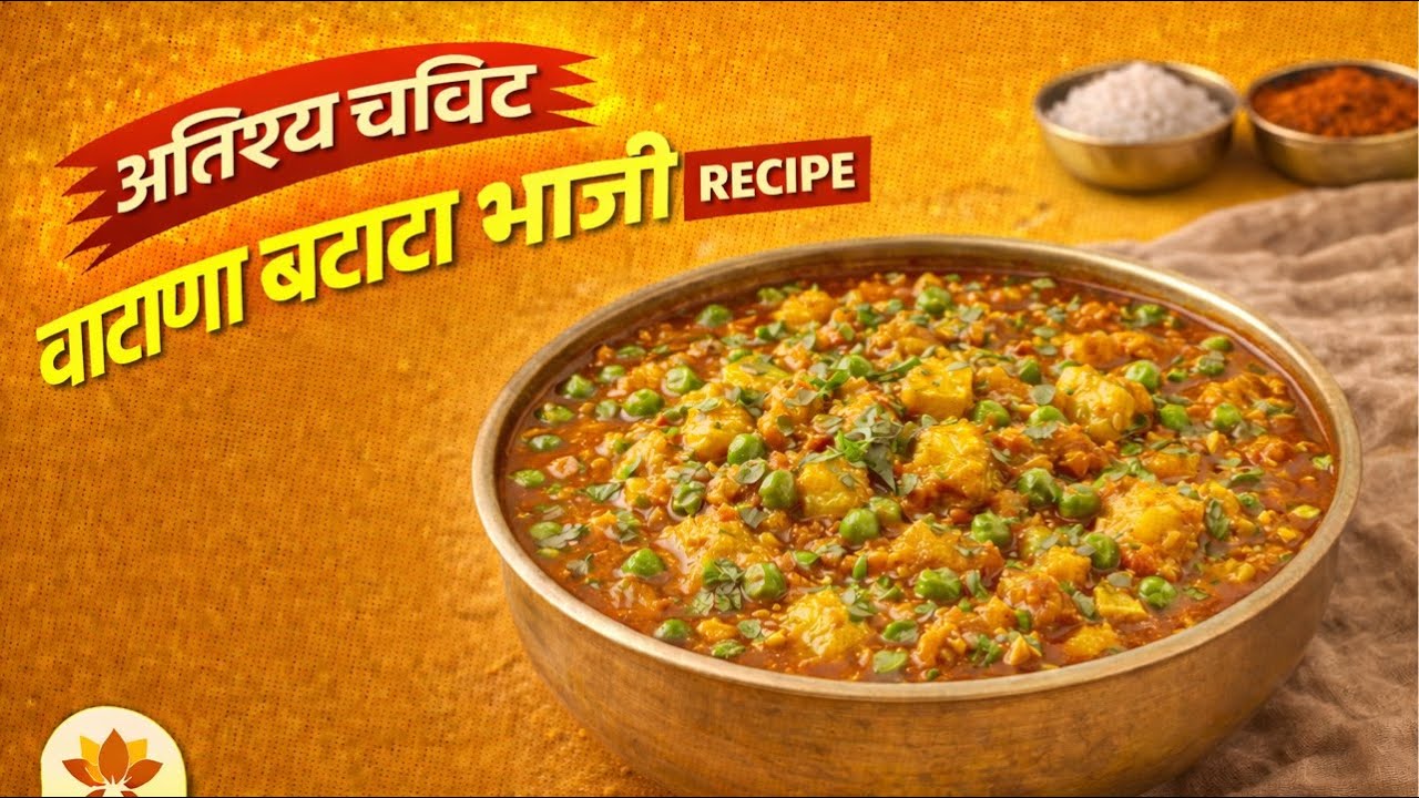 वटाणा बटाटा भाजी 😋Live Cook with Manisha