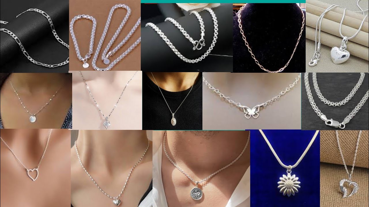 latest silver chain design/ruper chain design/রুপোর চেনের ডিজাইন - YouTube