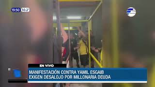 Hinchas se manifestaron contra del diputado cartista Yamil Esgaib