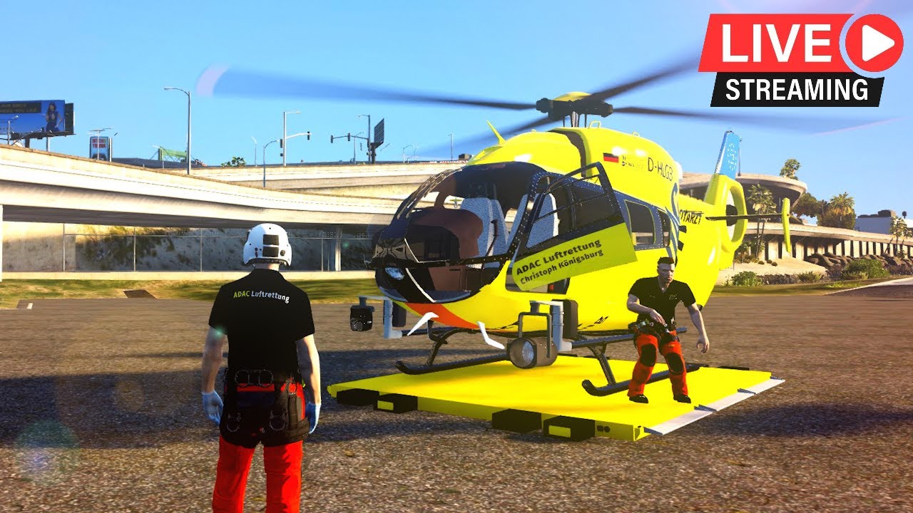 🔴 LIVE🔴RTH +📟 NAW 🚁 ADAC Helikopter  im Einsatz +Seilwinde⚡ Königsburg Roleplay Maxmilim