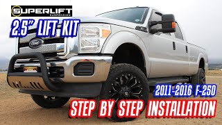 How to install superlift 2.5 lift kit f250 f350 lift kit installation | ford f250 2 inch lift 2'